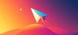 © Ibad - icon of a paper plane, representing new business ventures, ideas, or the launch of a project, designed in a simple, minimal fashion