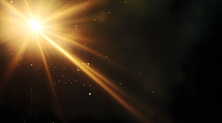 Flare light, effects sunlight, lens flare, light leaks, warm sun rays light effects, overlays or golden flare isolated on black background. effect, sunlight, ray, glow, bright, shine, sun. ai