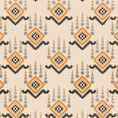 Indian ethnic tribal artistry, presented in cream and orange tones that add warmth and elegance. Ethnic  with contemporary art elements, the pattern is carefully crafted to form ethnic and beautiful 