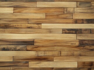 Wall Mural - Rustic bamboo texture with varied shades of brown, creating an organic background
