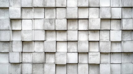 Wall Mural - Textured concrete blocks in a grid pattern, creating an industrial background
