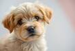 © SnehaUniverse - Adorable Golden Puppy Portrait with Big Eyes and Soft Fur
