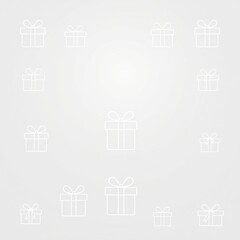 Set of gift thin line icons set gift box symbol present icon vector isolated on white background generative ai frame christmas isolated