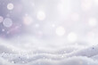 © Танюша Коновал - Abstract white bokeh background with silver glitter and snow, shiny and glowing particles, light violet and gray colors, banner design, blurred, boke effect