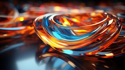 Canvas Print - a series of colorful glass circles are arranged in a pattern