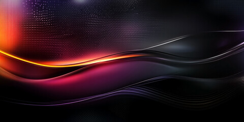 Wall Mural - metallic color wave abstract background with neon light effect