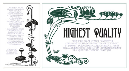 Wall Mural - Element flower for labels, banner and other design.
