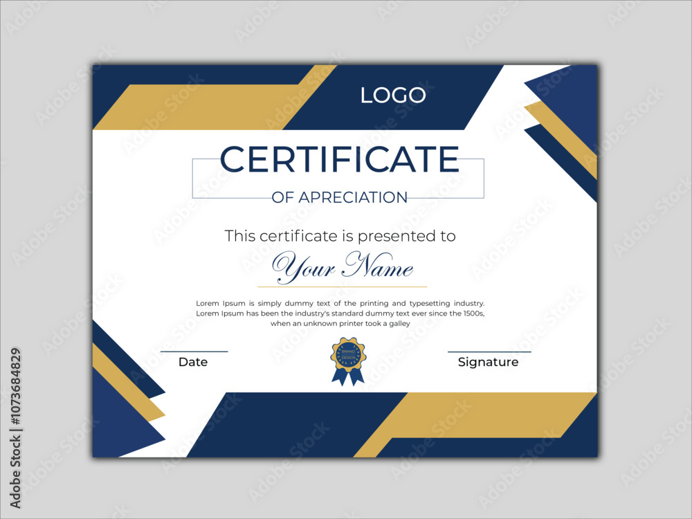 Modern Elegant Luxury Certificate Template Set. Flat design modern ...
