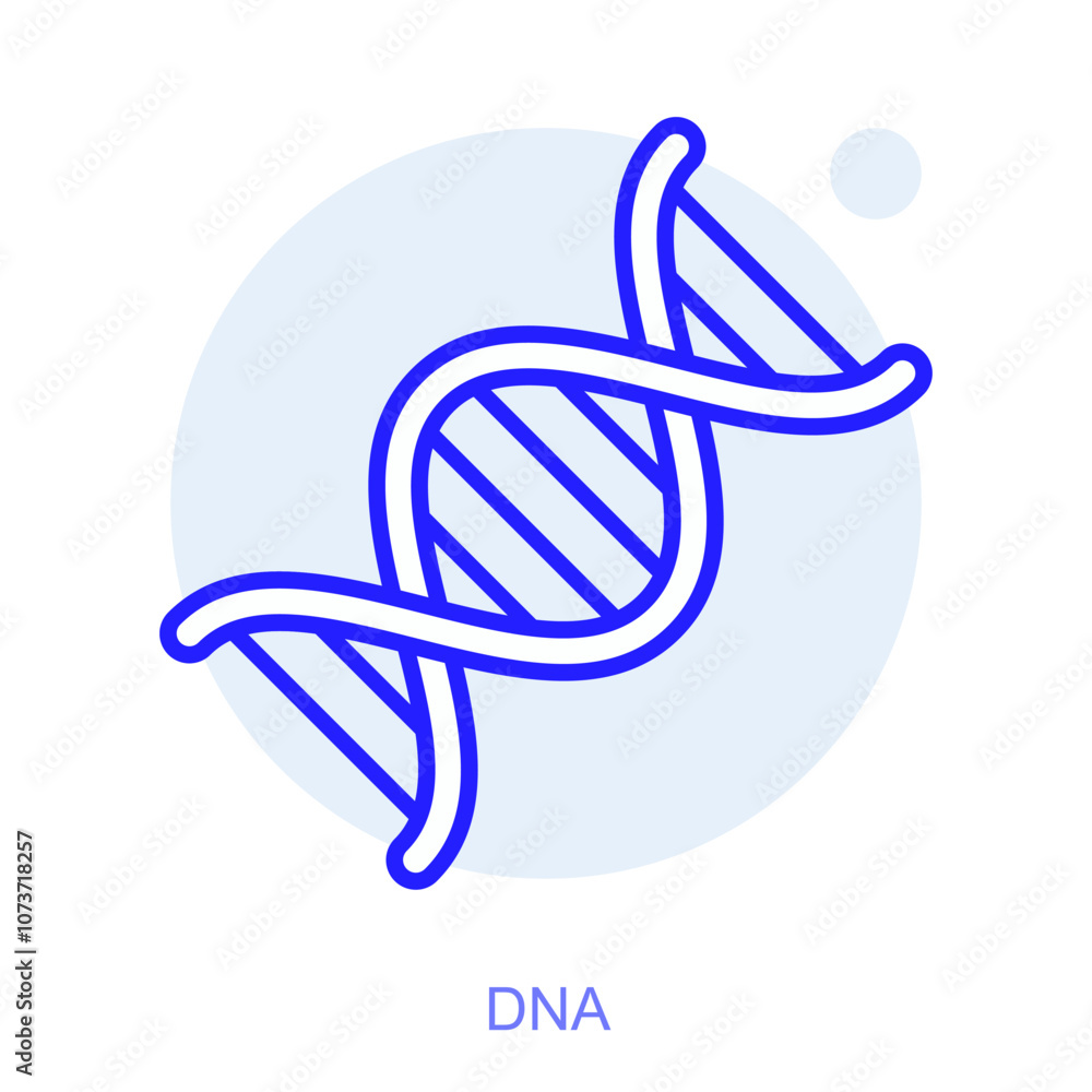 Science icon. Symbol of a DNA. Isolated vector illustration. Simple ...