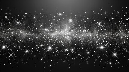 Leinwandbilder - Stars and sparkles texture background, subtle, solid black background.