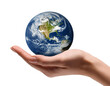 © oxie99 - earth in hand isolated on white background, cut out