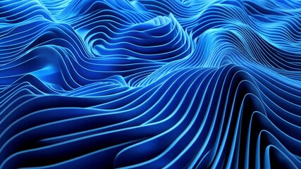 Wall Mural - abstract blue waves create a mesmerizing pattern
