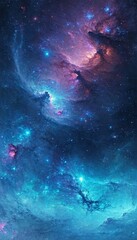 Wall Mural - Breathtaking Beautiful space background. Sci-fi cosmic wallpaper.