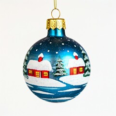 Wall Mural - christmas ball on snow