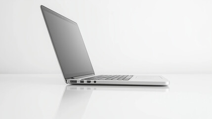 laptop on white background