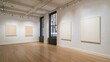 © WORLDSTOCK - Modern Art Gallery with Blank Wall Art Mockup