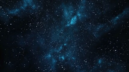 Wall Mural - Blue dark night sky with numerous stars in a 3D cartoon rendering Space background