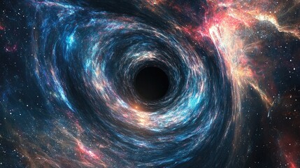 Wall Mural - Galaxy in space beauty of the universe black hole depicted in a 3D cartoon rendering