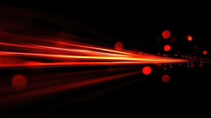 Wall Mural - abstract red lights contrasting against a black background