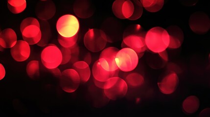 Wall Mural - abstract red lights contrasting against a black background