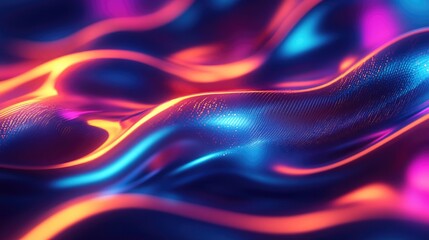 Wall Mural - neon kaleidoscope abstract background in 3d rendering
