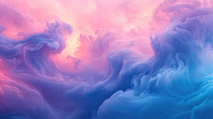 Wall Mural - abstract gradient background featuring soft clouds in shades of blue purple and pink creating a vibr