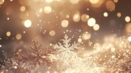 Canvas Print - abstract backdrop featuring delicate snowflakes and shimmering stars