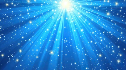 Wall Mural - vibrant starry background featuring radiant rays