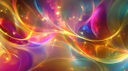 Sticker - abstract backgrounds with flowing light patterns