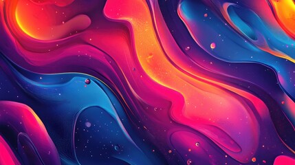 Wall Mural - Abstract background with fantasy elements and vibrant colors