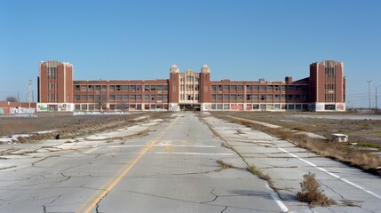 The building is old and abandoned