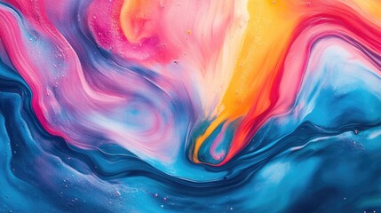 Wall Mural - an abstract psychedelic background featuring vibrant iridescent colors