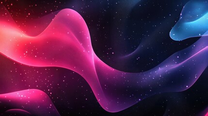 Wall Mural - abstract background featuring a pattern of geometric shapes and a flowing spectrum effect