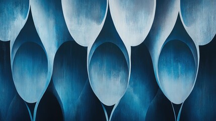 Wall Mural - abstract backdrop featuring teardrop shaped arches