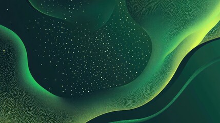 Wall Mural - abstract green background with a blend of shapes and textures creating a vibrant and dynamic visual 