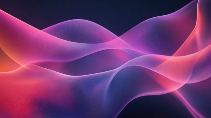 Wall Mural - abstract background featuring smooth multicolored lines against a dark backdrop design element with 