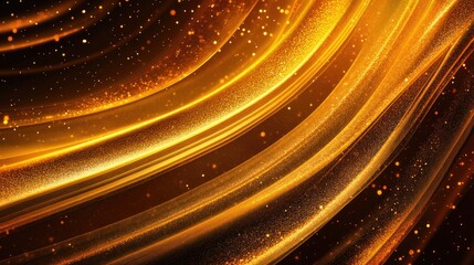 Wall Mural - elegant abstract golden background featuring glitter and waves complemented by rays of light a visua