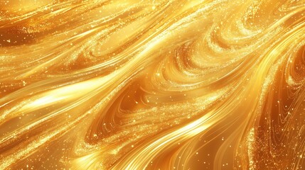 Wall Mural - elegant abstract golden background featuring glitter and waves complemented by rays of light a visua