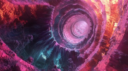 Wall Mural - stunning abstract digital fractal with a captivating and imaginative design