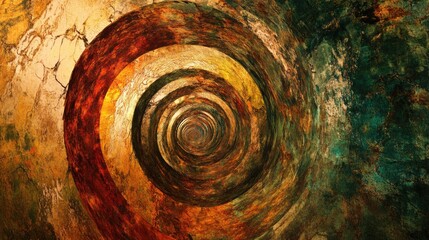 Wall Mural - abstract texture featuring a vortex design with circular shapes creating a tunnel and swirling patte