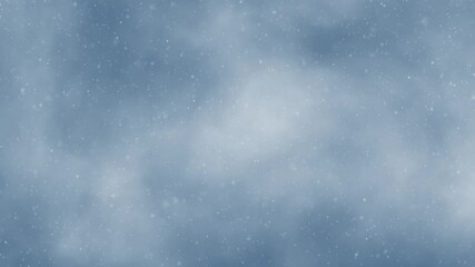Wall Mural - blue foggy light with loop snowfall copy space background.