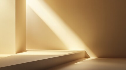 Poster - Soft light and gentle shadows blend harmoniously, enhancing the tranquility of this minimalist corner, inviting calm reflection. Generative AI