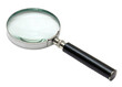 © SekhSadi - Magnifying glass isolated on white background.AI GENERATED