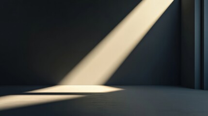 Poster - The interplay of light and shadow enhances the ambiance of a minimalist interior during a bright daylight moment. Generative AI