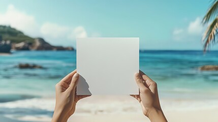 Mock-up book People hands holding a white book with copy space
