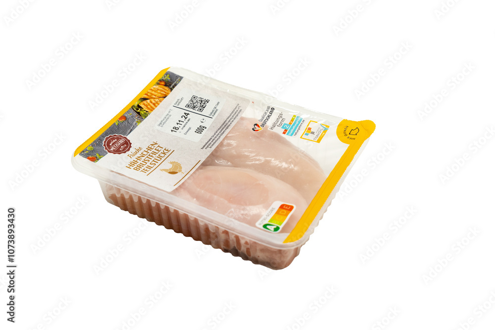 Photo Stock Germany Berlin November 10, 2024. A package of chicken ...