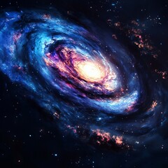 Wall Mural - the spiral galaxy , milky way galaxy , deep space background.