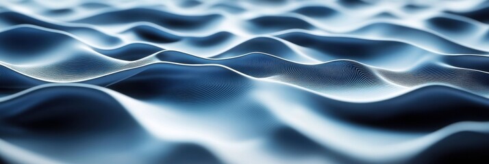 Leinwandbilder - Dynamic blue and white network lines create an intricate 3D pattern, showcasing modern abstract design ideal for technology-related projects. Generative AI