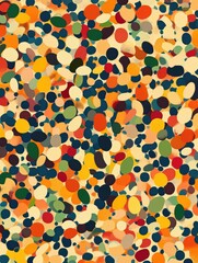 Aufkleber - An assortment of colorful beans, lentils, and seeds blend together to create a vivid abstract pattern against a neutral backdrop. Generative AI
