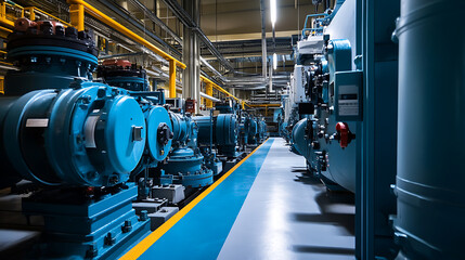 Poster - Industrial machinery in nuclear power plant room